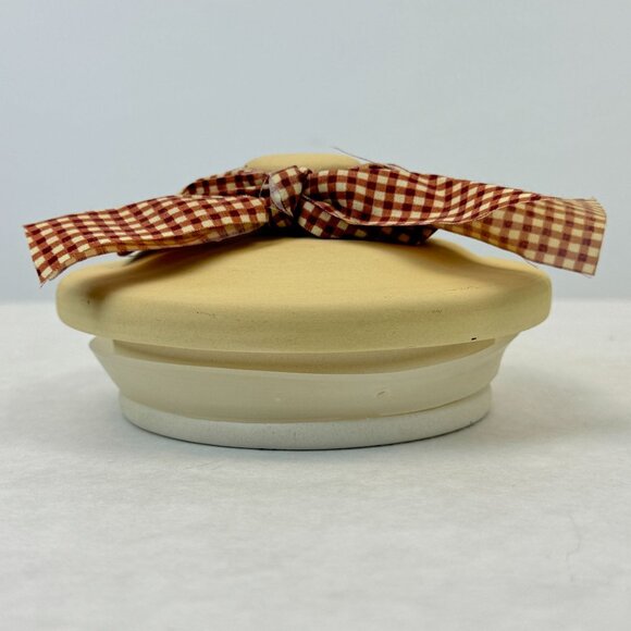 Happy Holidays Santa Claus Stoneware Cookie Jar with Lid Canister Crock 7.25 in - Picture 8 of 13